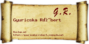 Gyuricska Róbert névjegykártya